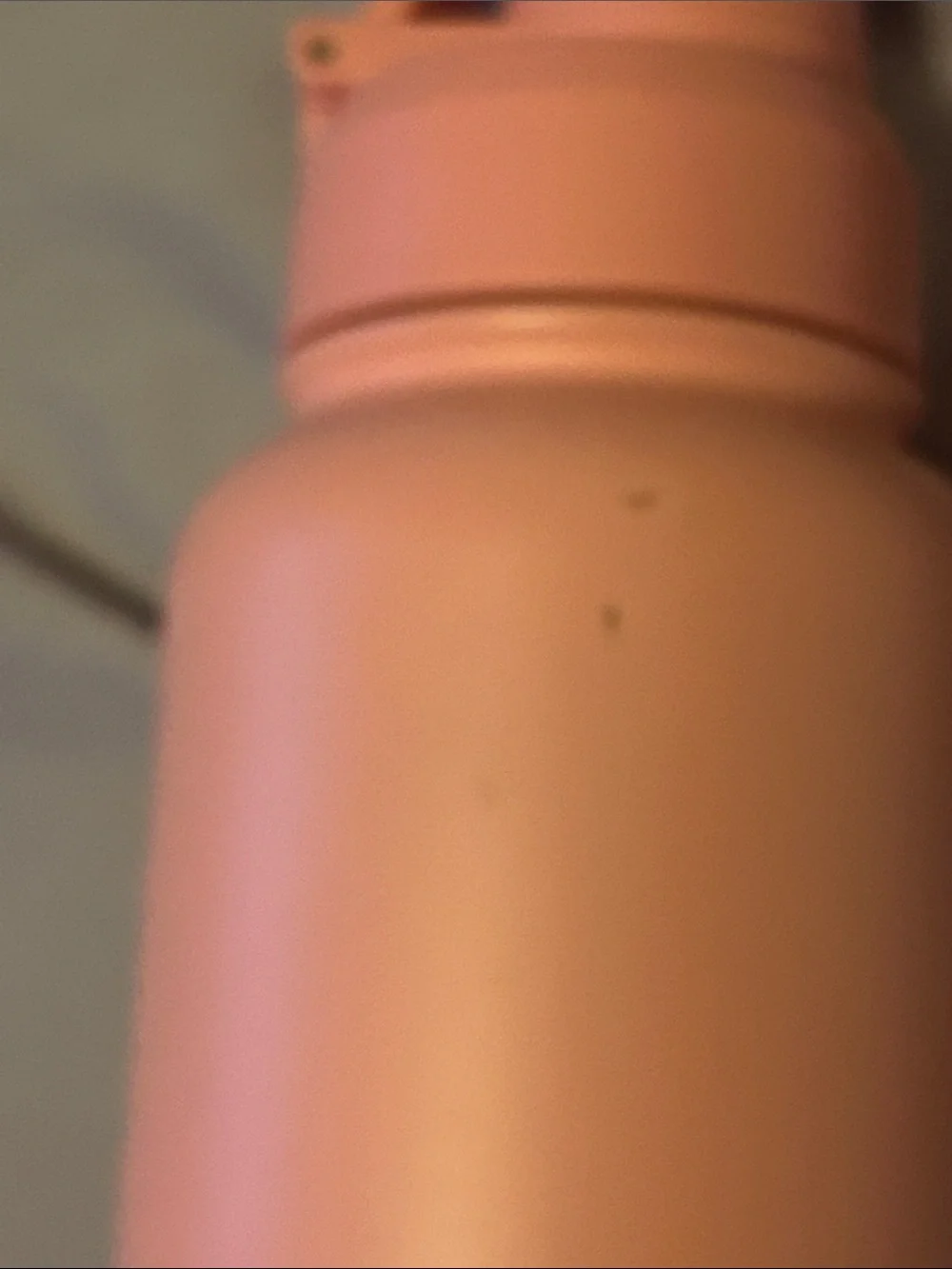 Peach Pink Stainless Steel Travel Water Bottle with Flip Lid
